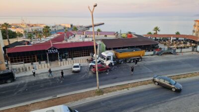 Mersin‘in Silifke ilçesinde meydana gelen trafik kazasında kontrolden çıkan bir