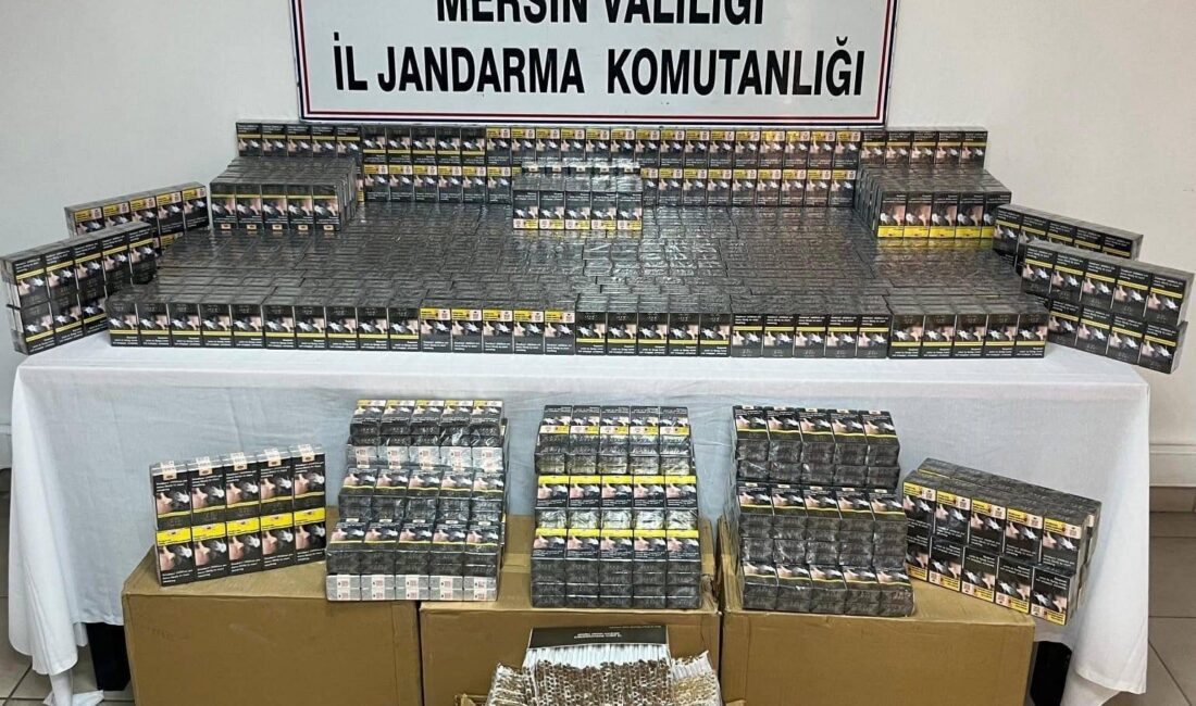 Mersin’de jandarma ekiplerinin kaçak sigara ticaretine yönelik düzenlediği operasyonda 2