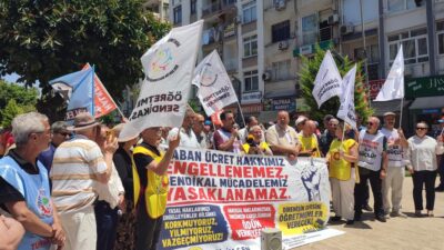 Özel Sektör Öğretmenleri Sendikası açlık grevine başladı. Eğitim- Sen Mersin Şubesi