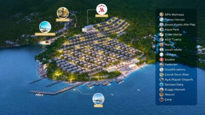 160 odalı 5 yıldızlı Marriott otel
Yaklaşık 1080 villa
Butik oteller
Marina ve