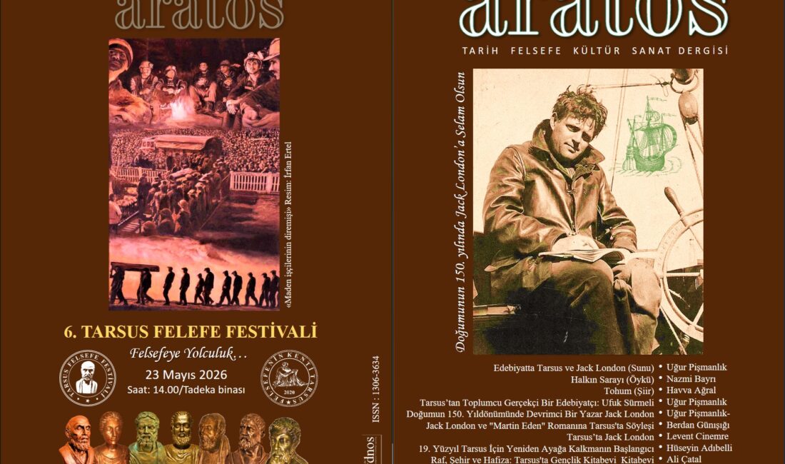 ARATOS FELSEFE DERGİSİ’NİN 135. SAYI YAYINLANDI Tarsus’ta 23 yıldır aralıksız yayınlanan Aratos Felsefe Dergisinin 135. sayısı