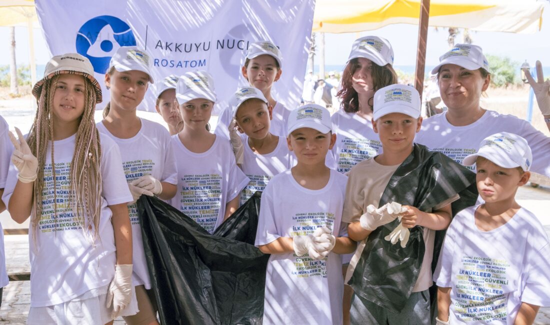 Akkuyu NGS Çalışanlarının Çocukları, Mersin Sahilinde Çevre Koruma Etkinliğine Katıldı AKKUYU NÜKLEER A.Ş., Rusya Devlet Nükleer Enerji Kuruluşu Rosatom tarafından