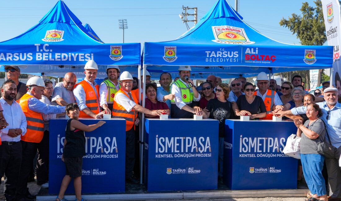 YILLARDIR ÇÖZÜM BEKLEYEN İSMETPAŞA KENTSEL DÖNÜŞÜM PROJESİ’NDE İLK BETON DÖKÜLDÜ Tarsus’un uzun yıllardır çözüm bekleyen önemli kentsel dönüşüm alanı İsmetpaşa