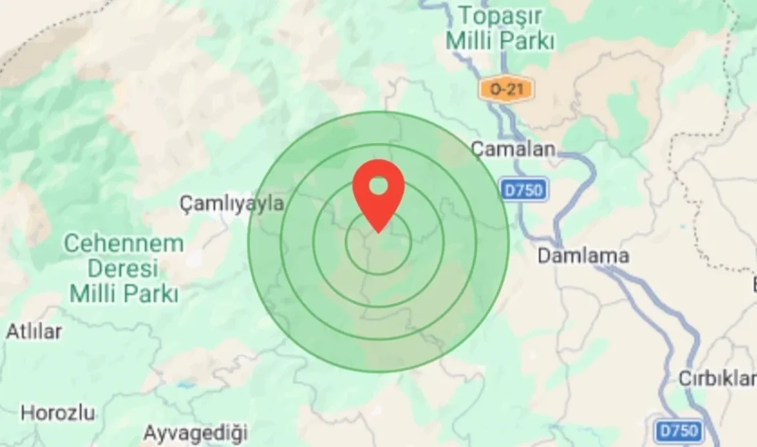 Mersin Çamlıyayla Korucak Mahallesi konumunda deprem meydana geldi. Afet ve