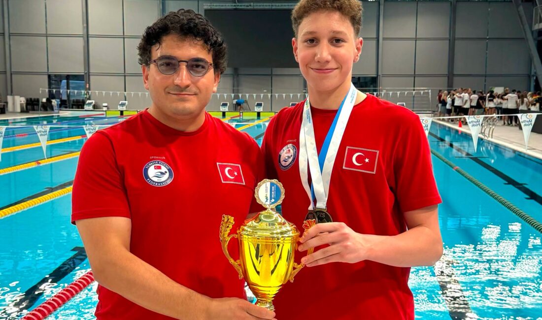 Mersinli milli yüzücü Kuzey Set, bir kez daha zirvede Slovenya’nın Ljubljana kentinde düzenlenen Central European Countries Junior Multinations Swimming