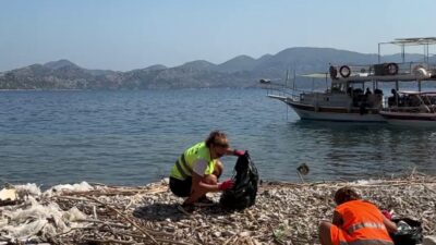 Marmaris kıyılarına vuran mikroplastikler çevrecileri harekete geçirdi Muğla’nın Marmaris ilçesinde gönüllüler tarafından gerçekleştirilen kıyı temizliğinde koylara vuran