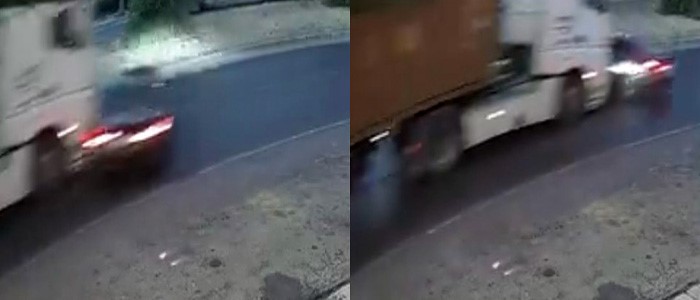 Mersin’de şerit değiştiren tırın aynı istikamette seyreden araca çarparak metrelerce