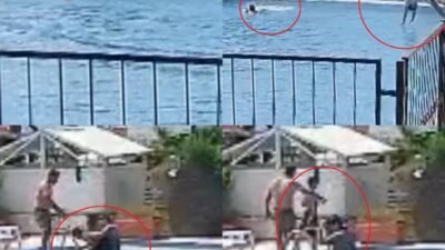 Mersin’de bir tatil sitesinin havuzuna giren çocuk boğulma tehlikesi geçirirken,
