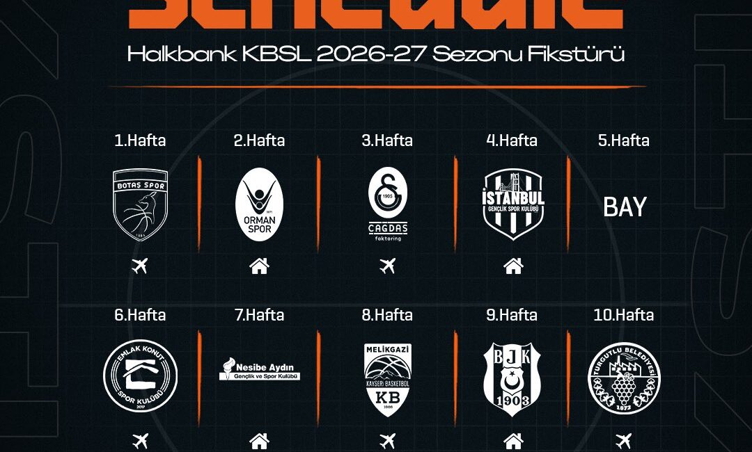 ÇBK MERSİN SEZONU ADANA’DA AÇACAK Halkbank Türkiye Kadınlar Basketbol Süper Ligi’nde (KBSL) 2026-2027 sezonu fikstür