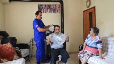 Mersin Büyükşehir Belediyesi Sağlık İşleri Dairesi Başkanlığı bünyesinde sürdürülen evde