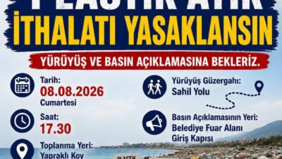 Mersin’de çevre duyarlılığı bir kez daha sokağa taşınıyor. Mersin Çevre