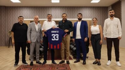 MİY YÖNETİMİ ZİYARETLERİNİ SÜRDÜRÜYOR Yeni Mersin İdman Yurdu Kulüp Başkanı Murat Altındere ve Yönetim