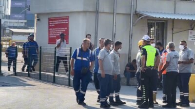 Mersin Limanı’nda kimyasal madde içinde bulunan bir konteynerın delinmesi sonucu sızıntı