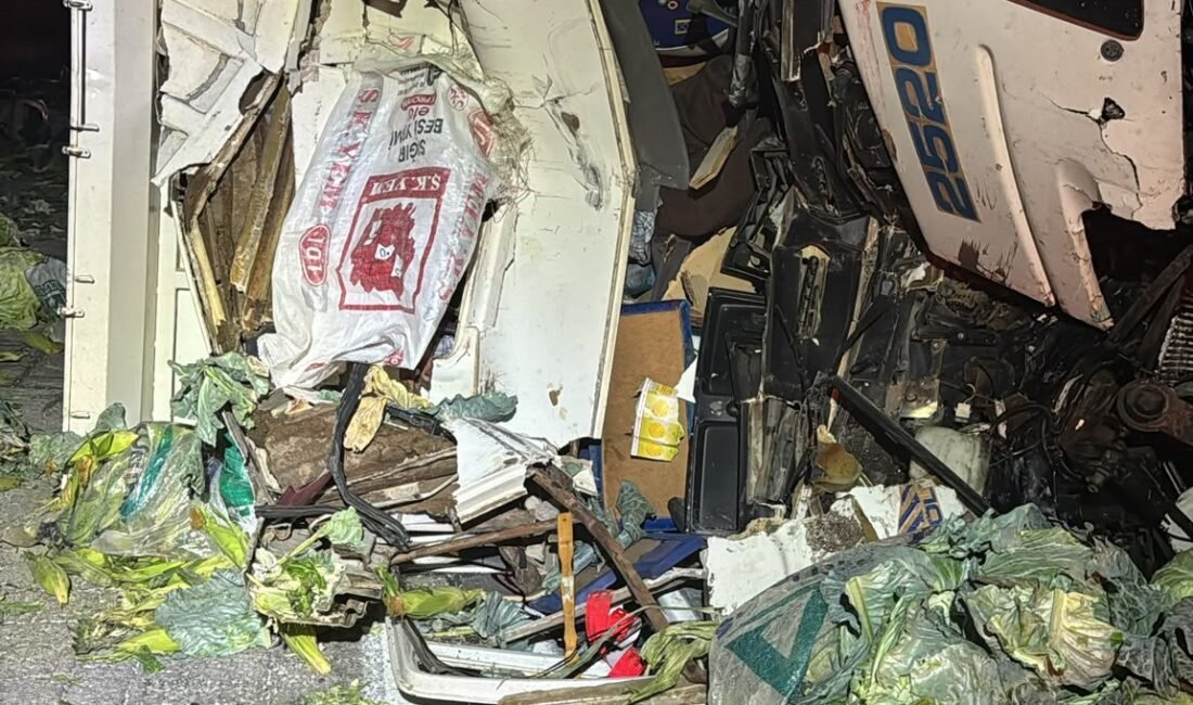 Tarsus-Pozantı Otoyolunda kamyon ile tırın çarpışması sonucu meydana gelen kazada