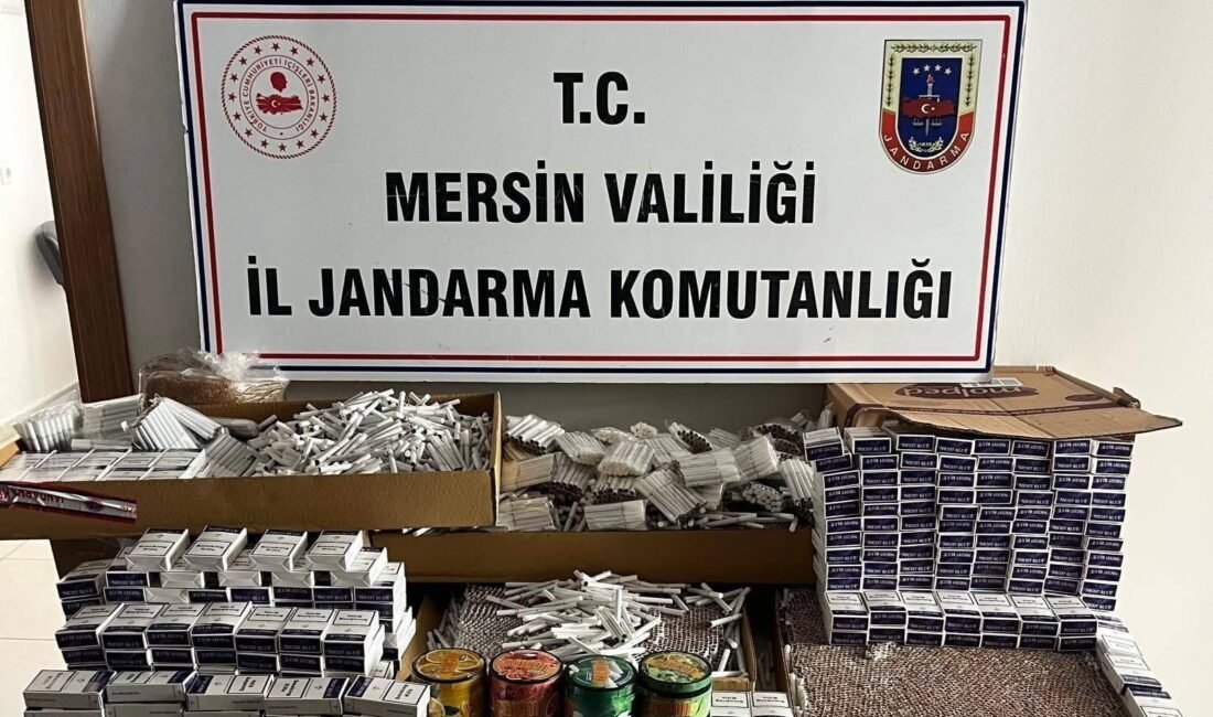 Mersin’de jandarma ekiplerinin sigara kaçakçılığına yönelik düzenlediği operasyonda 1 şüpheli