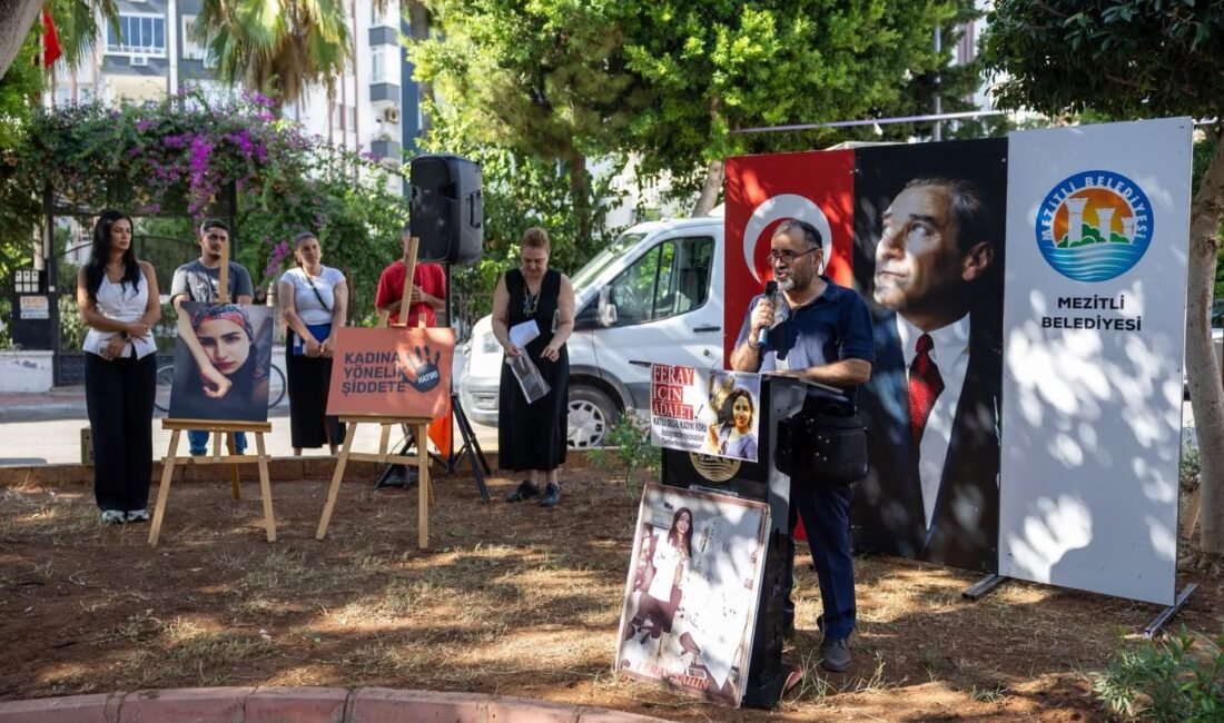 Feray’ın ailesinden adalet çağrısı Mersin’in Mezitli ilçesinde, Feray Şahin’in adını taşıyan parkta düzenlenen anma