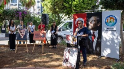 Feray’ın ailesinden adalet çağrısı Mersin’in Mezitli ilçesinde, Feray Şahin’in adını taşıyan parkta düzenlenen anma