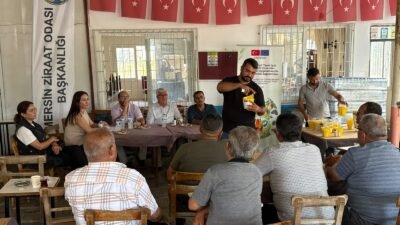 Mersin’de çiftçilere yönelik gerçekleştirilen saha eğitimlerinde, Akdeniz meyve sineğiyle mücadelede