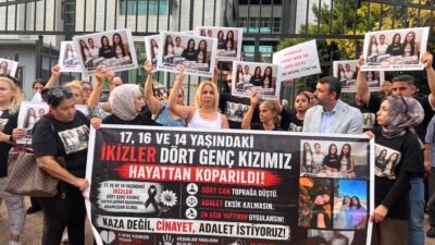 Mersin’de kullandığı cipin refüjde karşıya geçmek için bekleyen yayalara çarpması