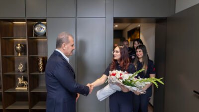 Mersin Büyükşehir Belediyesi İtfaiye Dairesi Başkanı Fuat Tuğluoğlu ile şube