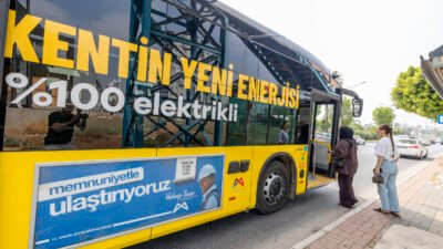 MERSİN’DE ELEKTRİKLİ OTOBÜSLERE VATANDAŞLARDAN TAM NOT Mersin Büyükşehir Belediyesi Ulaşım Dairesi Başkanlığı bünyesinde kent içi ulaşımda