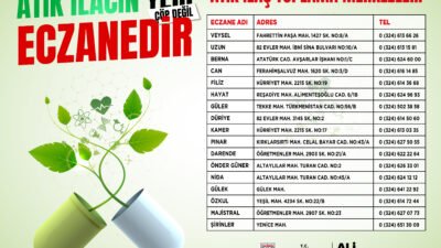 Tarsus Belediyesi ve 25. Bölge Mersin Eczacı Odası iş birliğiyle,