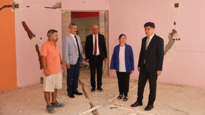İl Millî Eğitim Müdürü Muhammed Özdemirci, Toroslar ilçesinde yapımı devam