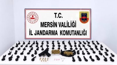 Mersin‘in Erdemli ilçesinde gerçekleştirilen operasyonda paket paket satışa hazır hale