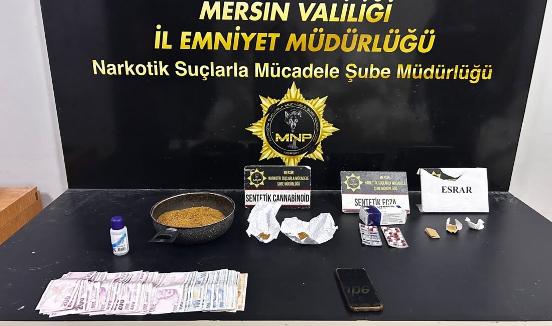 Mersin’de uyuşturucu madde ticareti yapan ve sokak satıcısı olarak tabir