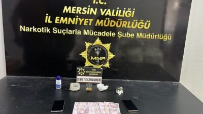 Mersin‘de uyuşturucu madde ticareti yapan 2 şüpheli yakalanıp tutuklandı. Alınan