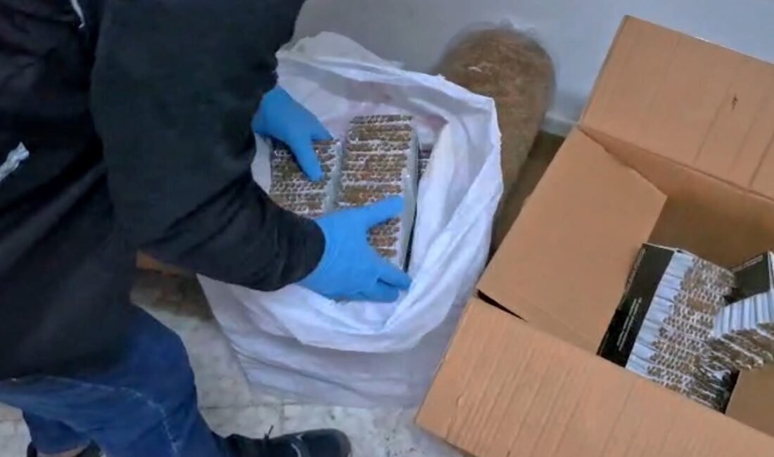 Mersin merkezli 3 ilde tütün ürünleri kaçakçılığına yönelik düzenlenen operasyonda 20