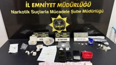 Mersin polisinin uyuşturucu ile mücadele çerçevesinde yaptığı çalışmalarda yakalanan 5