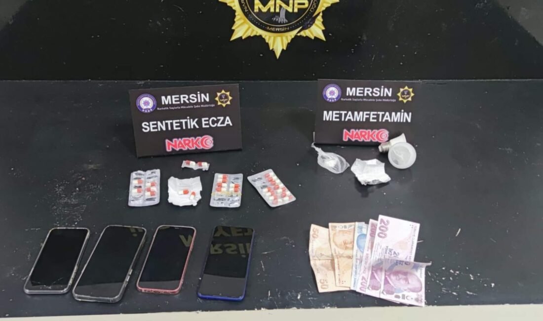 Mersin‘de narkotik polisinin yaptığı çalışmada torbacı olarak tabir edilen 5