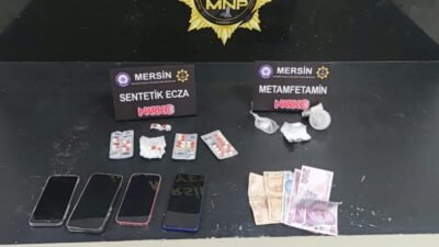 Mersin‘de narkotik polisinin yaptığı çalışmada torbacı olarak tabir edilen 5