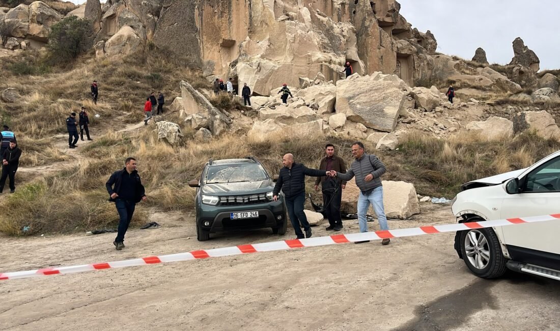 Nevşehir‘in Göreme beldesinde peribacası çöktü. İlk bilgilere göre, ölü ve