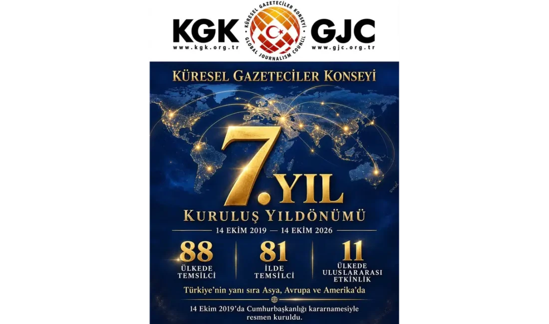 Küresel Gazeteciler Konseyi 7 Yaşında Küresel Gazeteciler Konseyi (KGK), 14 Ekim 2019 tarihinde başlayan faaliyetlerinin