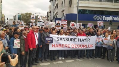 Türkiye’de basın meslek örgütlerinin çağrısıyla 10 ilde “Sansüre Hayır, Habere