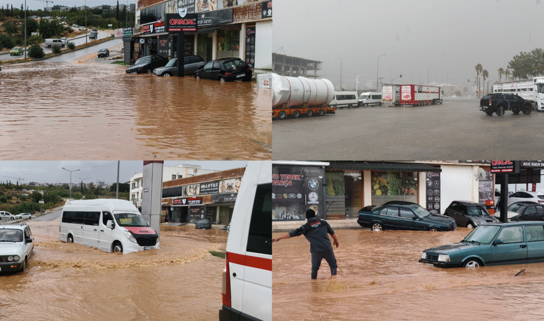Mersin‘in Silifke ilçesinde etkili olan aşırı yağış sele dönüştü. Yolların